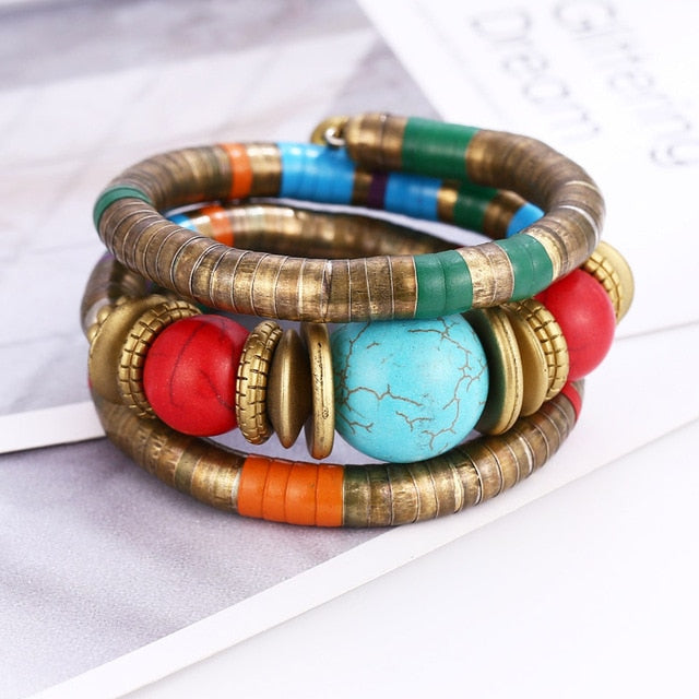 Assorted Ethnic Beaded Bracelets Womens Jewelry
