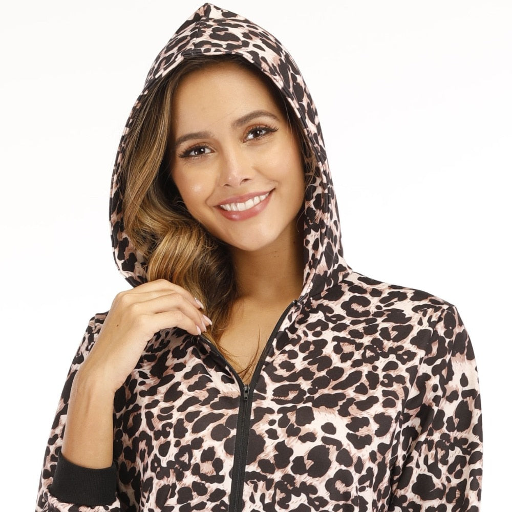 2XL Leopard or Plaid Print Onsies Pajama Rompers Plus Size Women