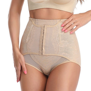 3XL Emroidered Lace Waist Trainer Control Panties Plus Size Women