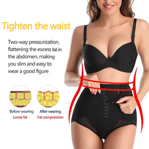 3XL Emroidered Lace Waist Trainer Control Panties Plus Size Women