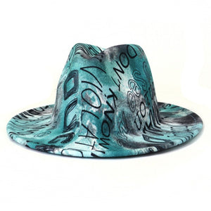 Camouflage or Tie Dye or Variety Print Wool Fedora Hats