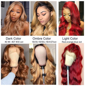 Honey Blonde Ombre Body Wave  Lace Front Wigs