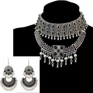 Bib Beaded Choker Necklace Collar Womens Jewelry