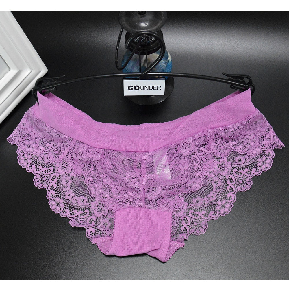Lace Embroidery Bra & Panty Set Womens Underwear